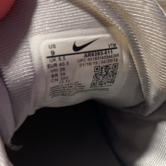 Nike Air Max 720 AR9293-011 Airbrush Running Shoes Grey/Rainbow Men's Size 9 - Picture 7 of 7